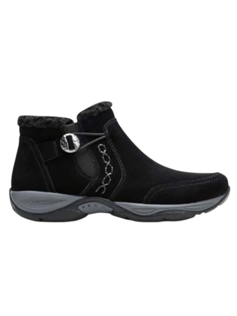 Easy Spirit Erique Women's Boot, Comfort US 7 , Black-Suede Water Resistant- NWB